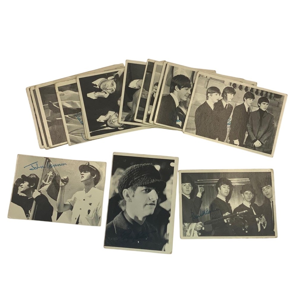 Lot of 18 Vintage 1964 Topps Beatles Black & White Series 2 Cards, 1 O-Pee-Chee